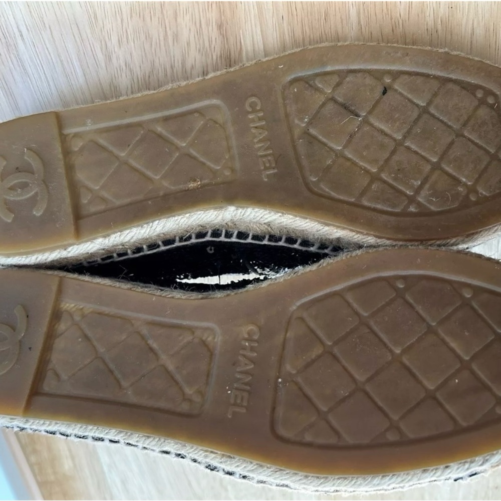 Chanel Black Sequin Espadrilles - Picture 4 of 5